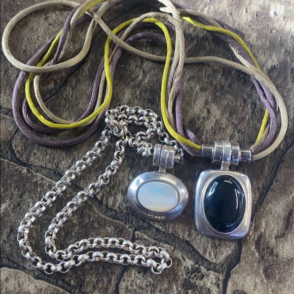 2 Snap In sturdy 925 Necklaces - Secure! 17”each